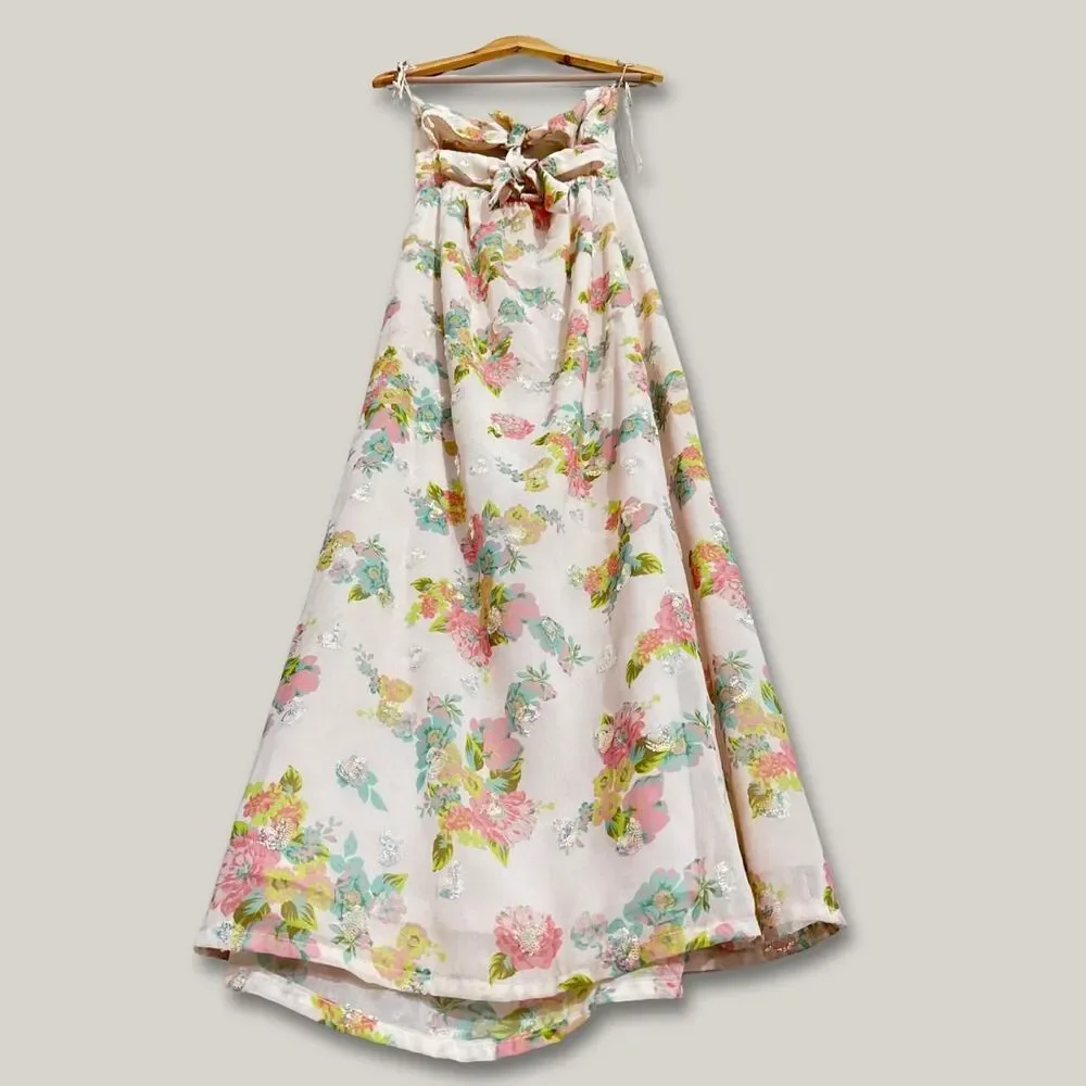 For Love & Lemons Louisa Maxi Dress Floral Silk Maxi XS - Picture 5 of 7